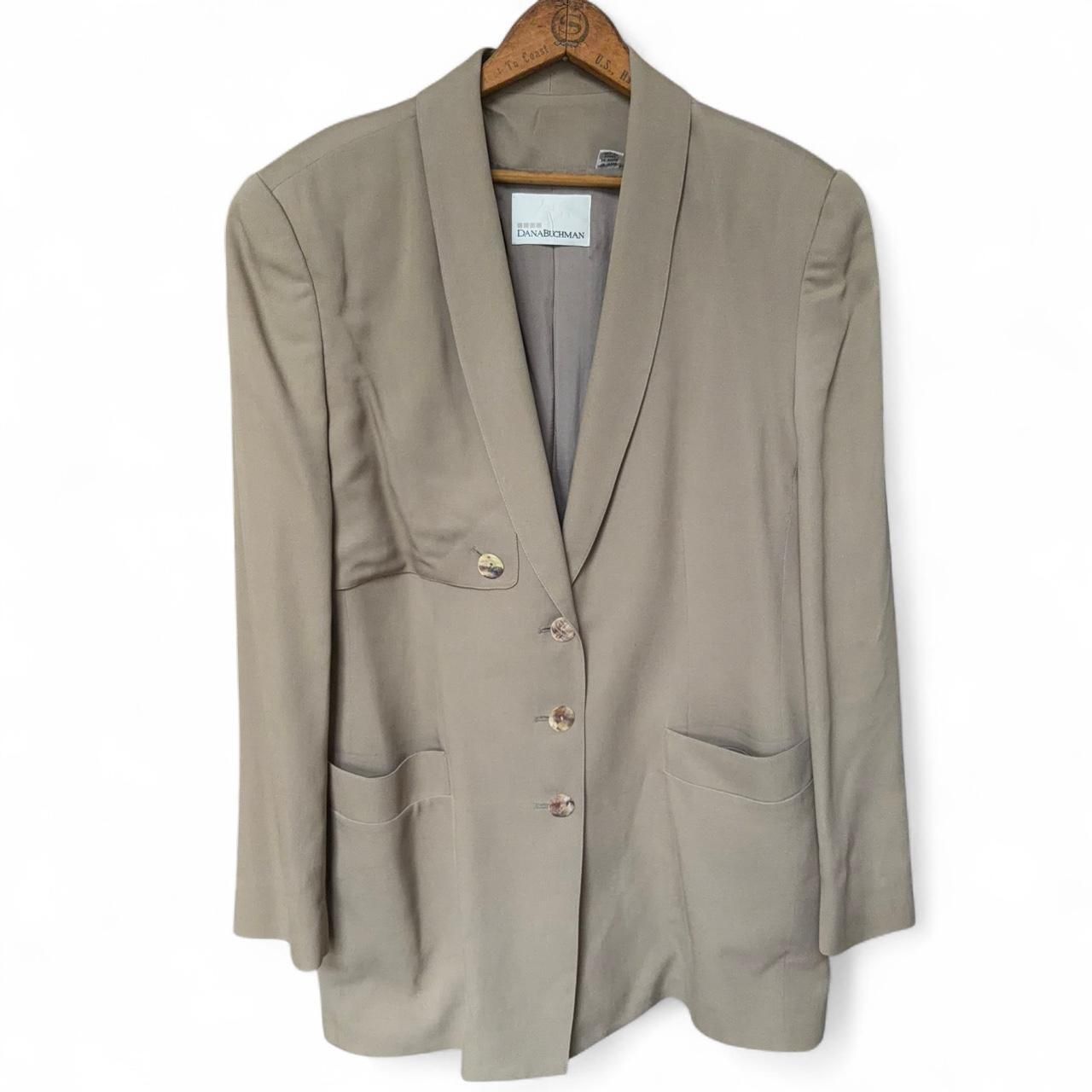 Dana Buchman Tan Silk Blazer Size 12